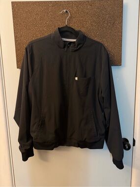 Fabletics Black Zip-Up Daily Scrub Jacket